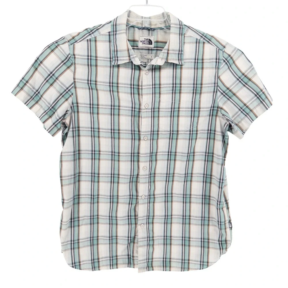 The North Face Mens XL Hammets Shirt Button Up Shirt Plaid Short Sleeve Gorpcore